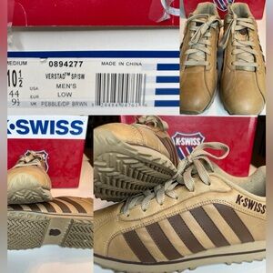 Pebble Brown/Tan K-Swiss Verstad Men’s low tennis shoe